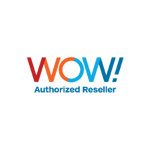 WOW! Internet logo for fiber and high-speed broadband services