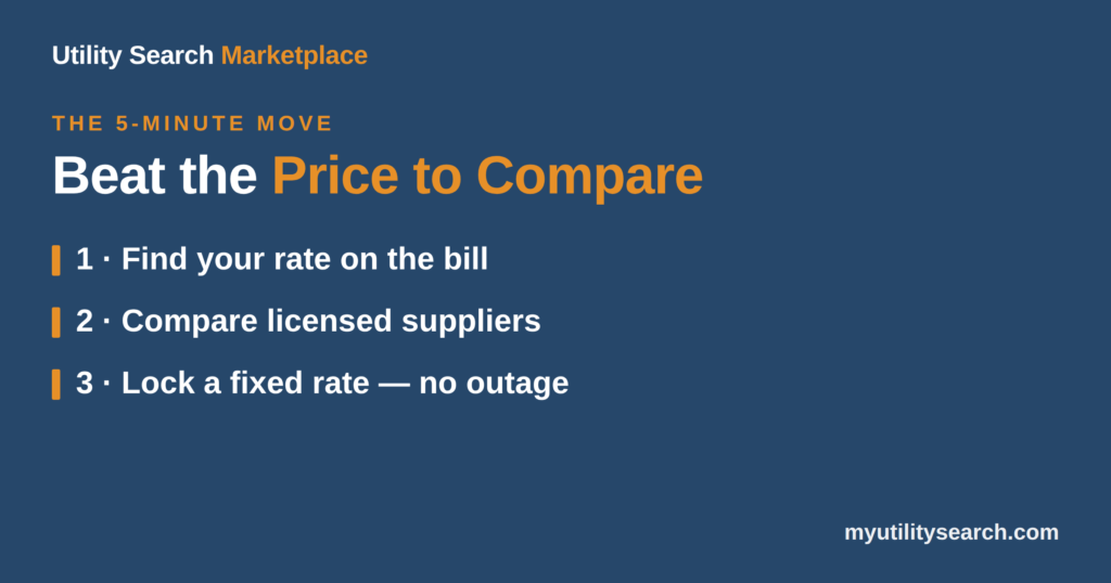 How to switch and beat your PA Price to Compare: find your current rate, compare licensed suppliers, and lock a fixed rate