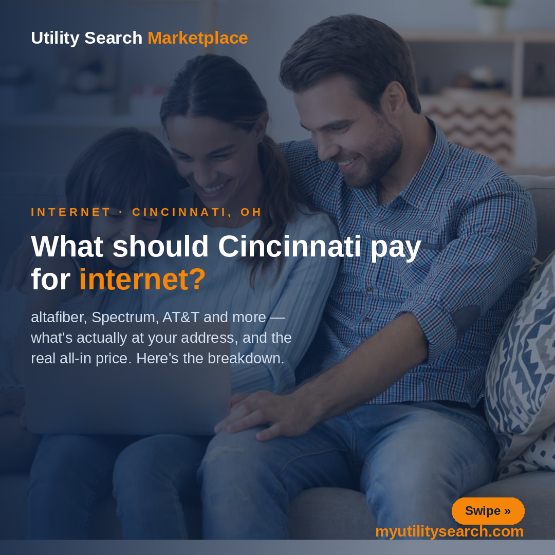 internet providers cincinnati — compare altafiber, Spectrum and AT&T plans 2026