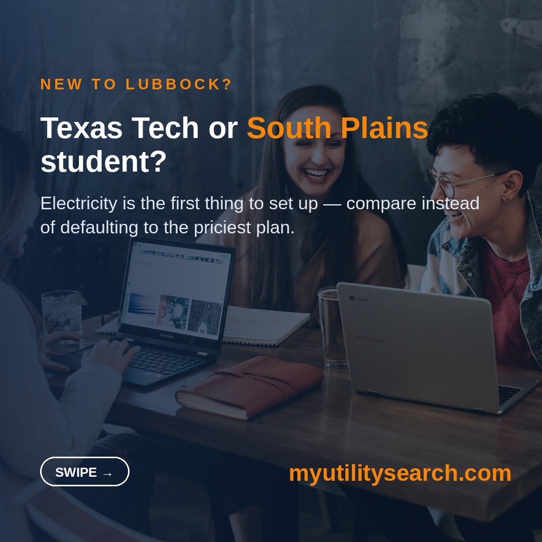 lubbock electricity rates — Texas Tech and South Plains College students setting up power