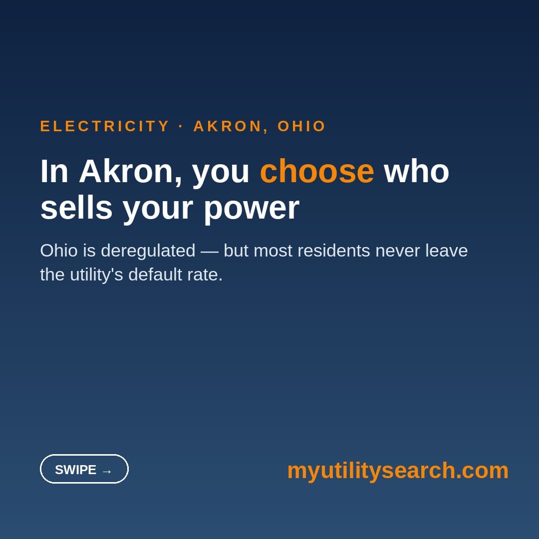 Akron Electricity Rates (2026): Compare Suppliers, Ohio Edison & Save