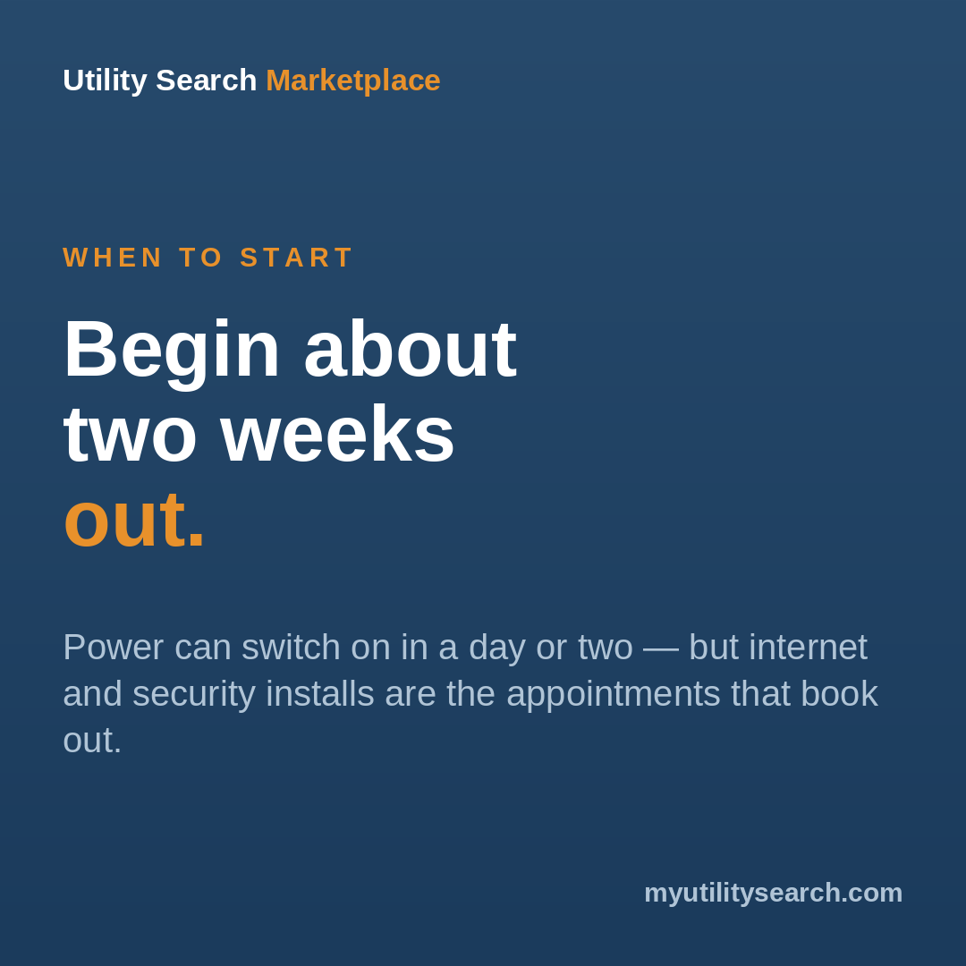 moving to toledo ohio utility setup 2026 — start about two weeks out before move-in