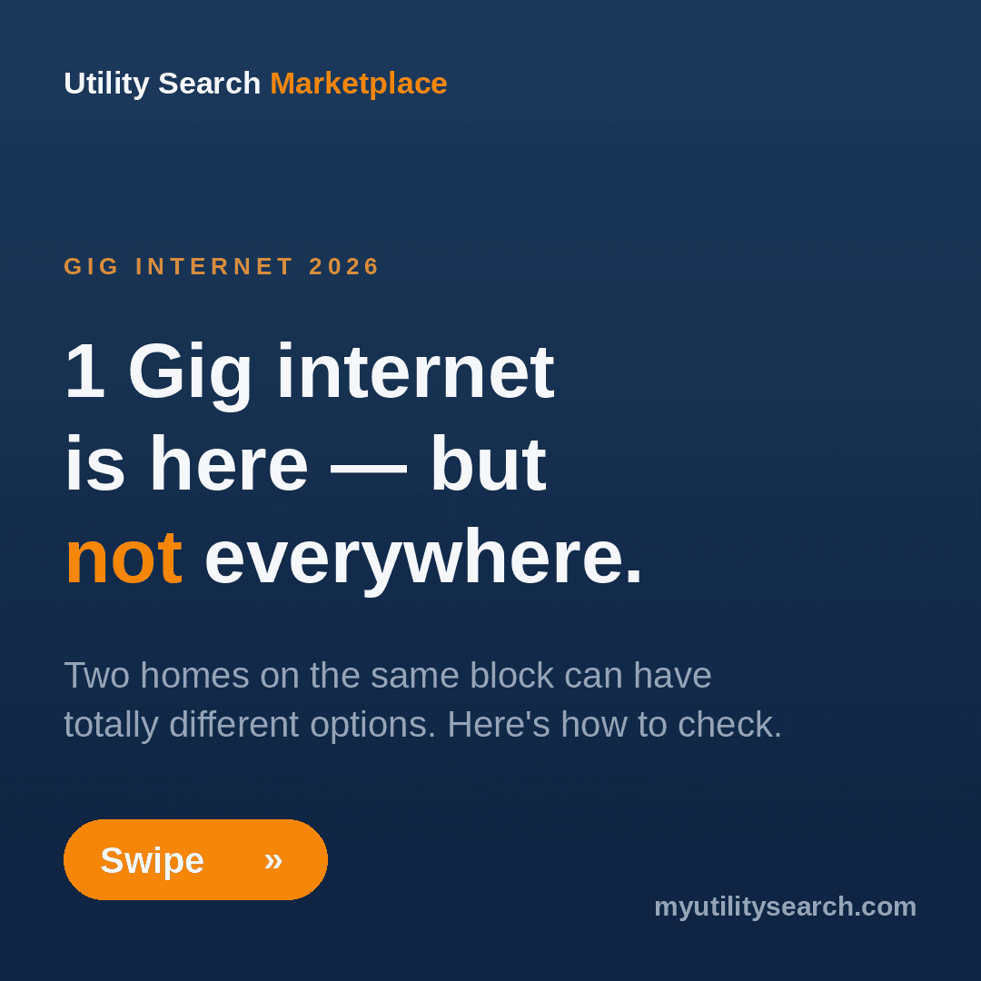 1 gig internet — compare gigabit fiber plans by address 2026