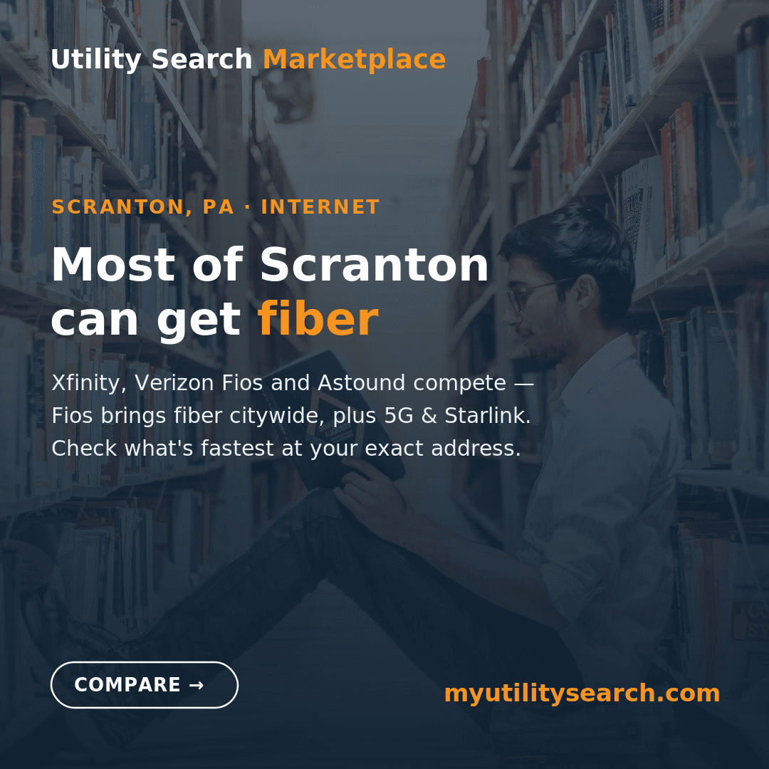 best internet offers in Scranton PA 2026 — Verizon Fios fiber with Xfinity and Astound compared