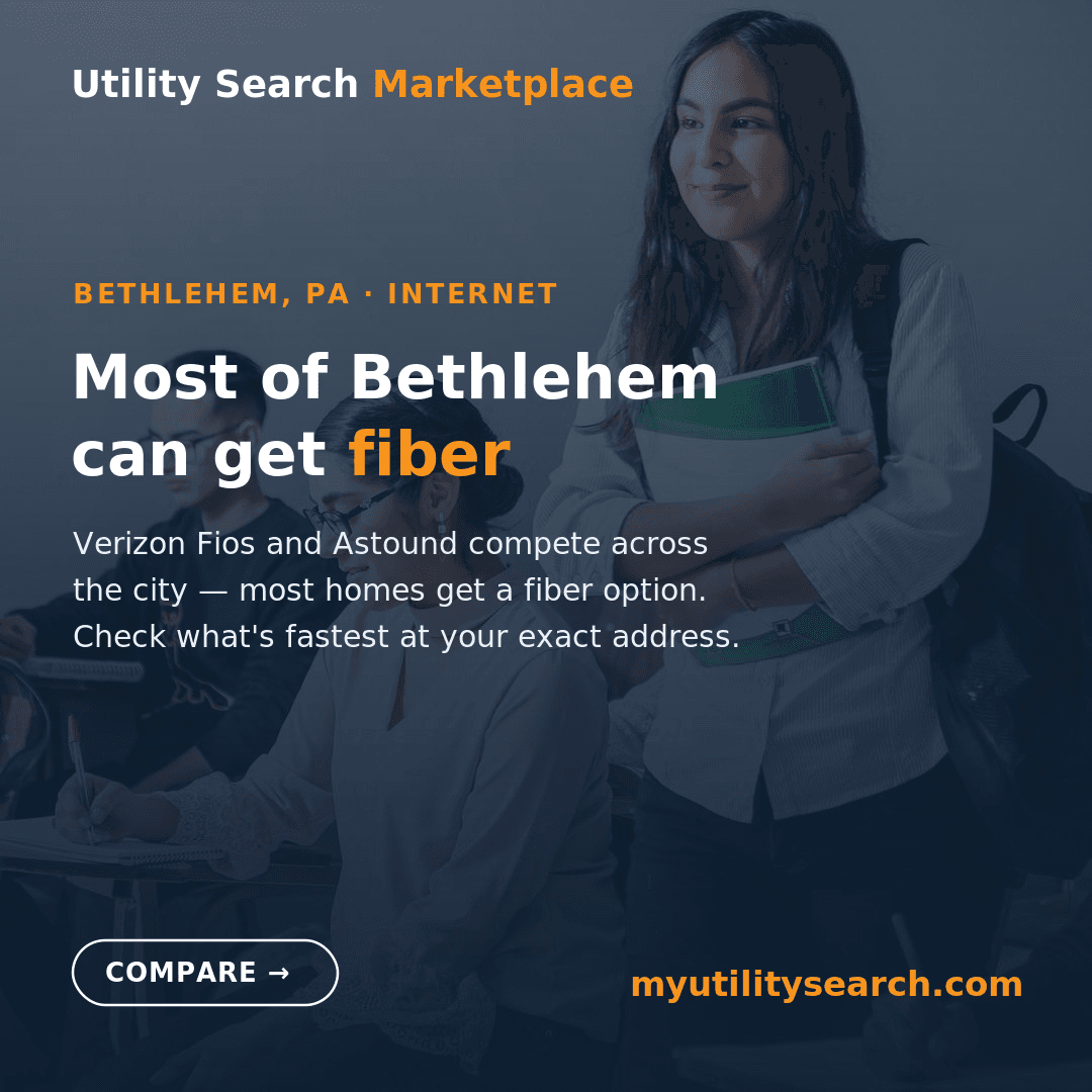 best internet providers in Bethlehem PA 2026 — Verizon Fios and Astound fiber compared