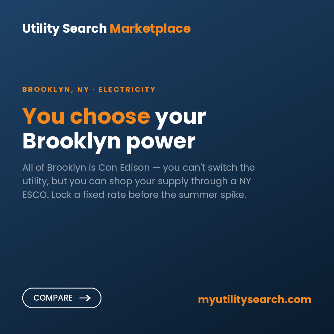 Brooklyn electricity rates 2026 — Con Edison supply rate vs ESCO comparison