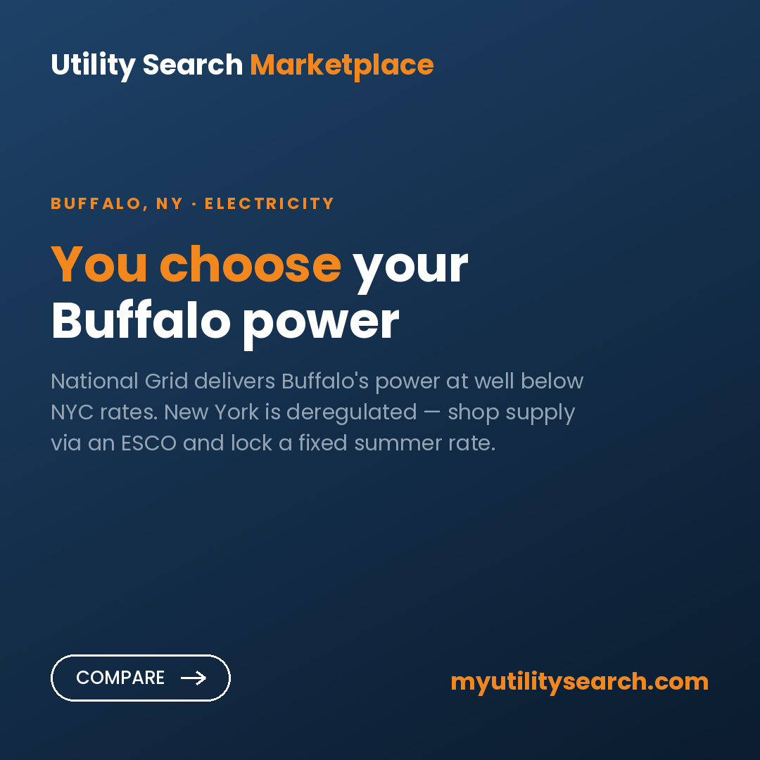 Buffalo electricity rates 2026 — National Grid supply rate vs ESCO comparison