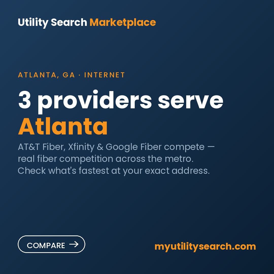 internet providers Atlanta — AT&T Fiber, Xfinity & Google Fiber compared 2026