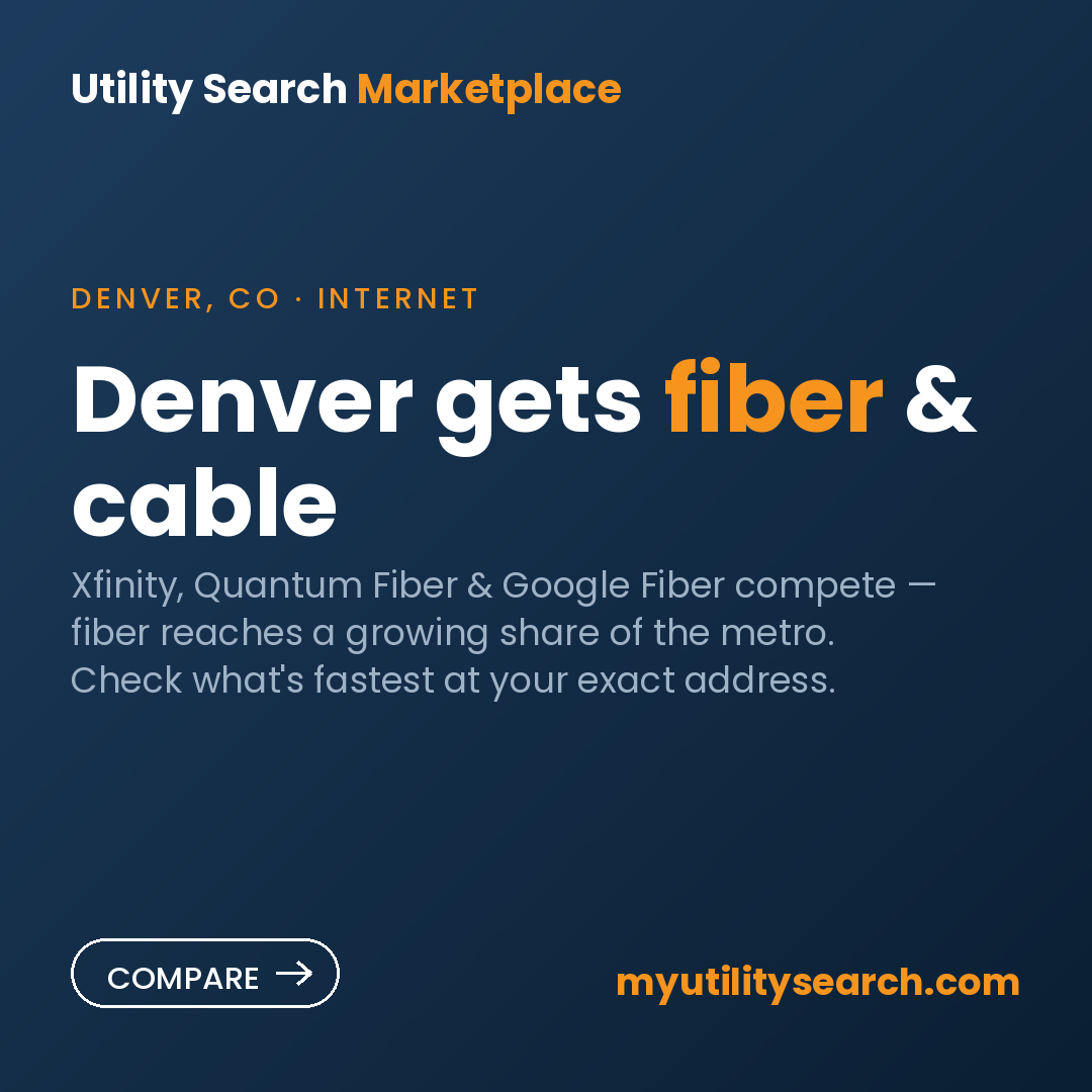 internet providers Denver — Xfinity, Quantum Fiber & Google Fiber compared 2026
