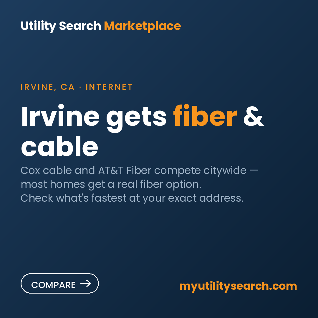 internet providers Irvine — Cox & AT&T Fiber compared 2026