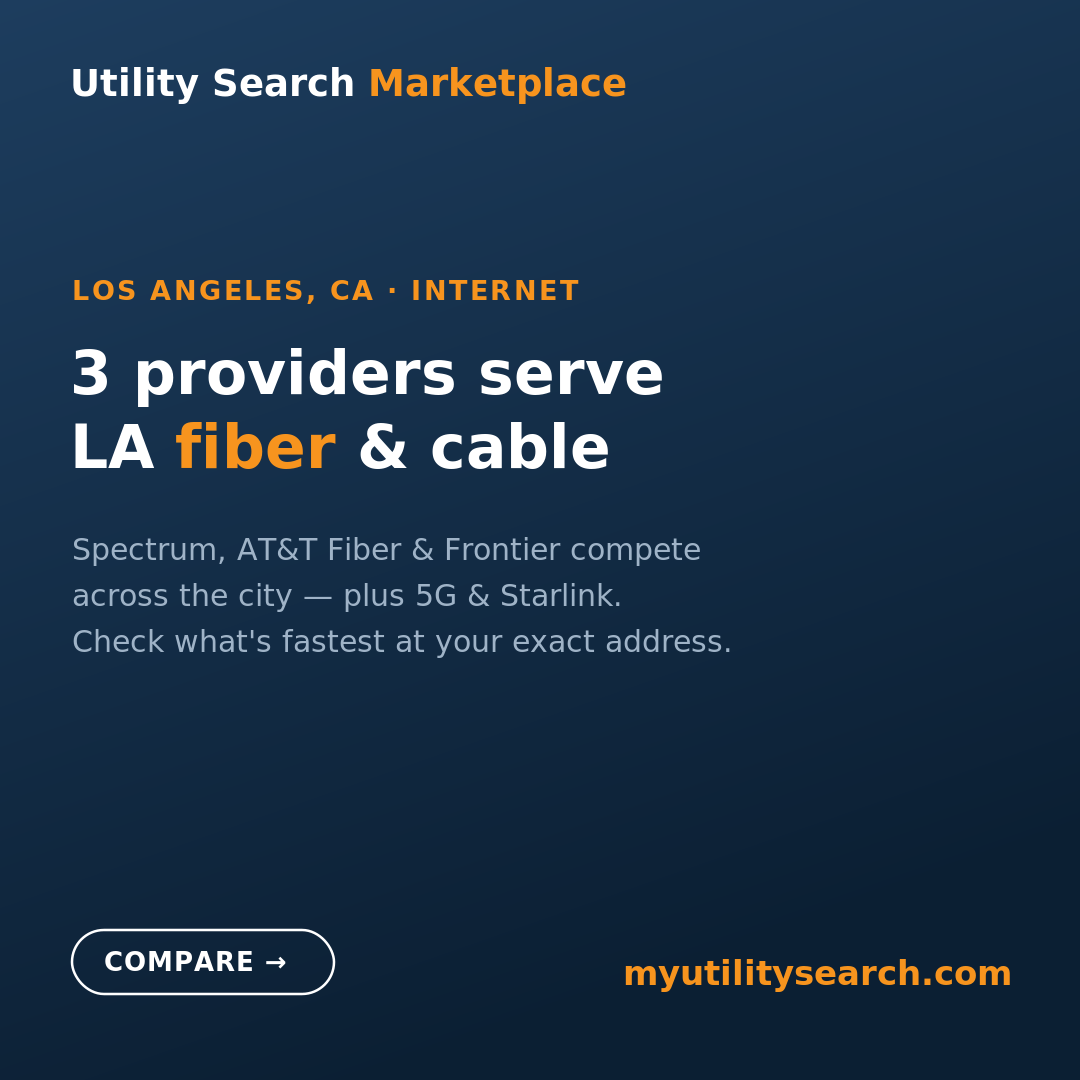 internet providers Los Angeles — Spectrum, AT&T Fiber & Frontier compared 2026