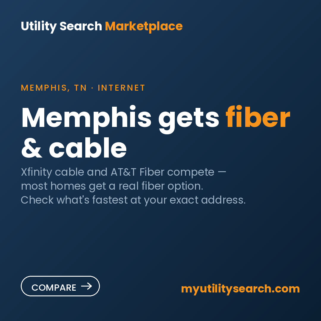 internet providers Memphis — Xfinity & AT&T Fiber compared 2026