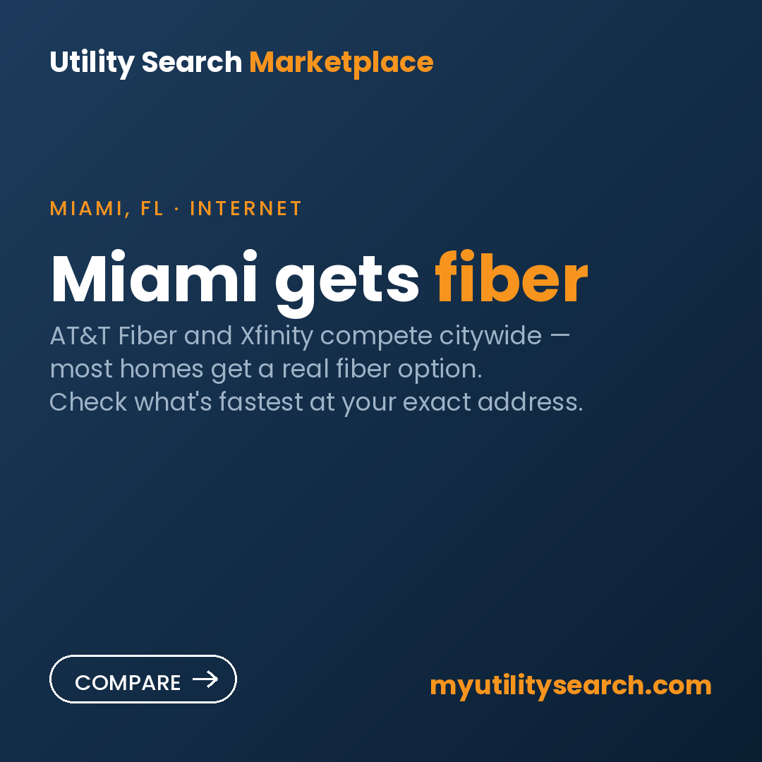 internet providers Miami — AT&T Fiber & Xfinity compared 2026