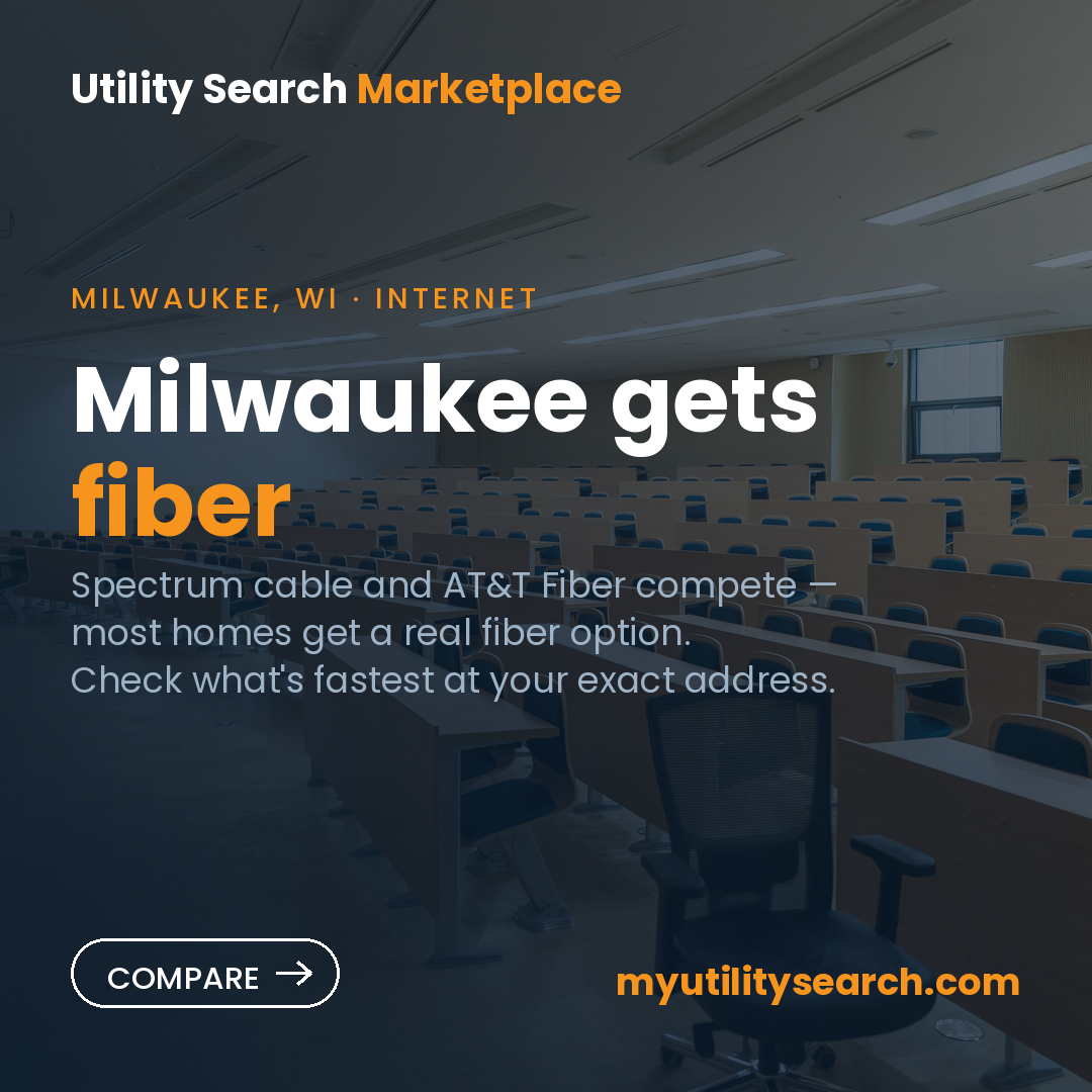 internet providers Milwaukee — Spectrum & AT&T Fiber compared 2026