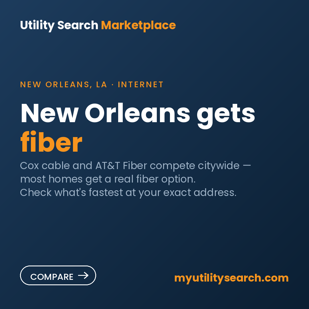 internet providers New Orleans — Cox & AT&T Fiber compared 2026