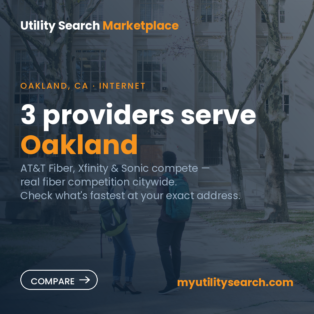 internet providers Oakland — AT&T Fiber, Xfinity & Sonic compared 2026