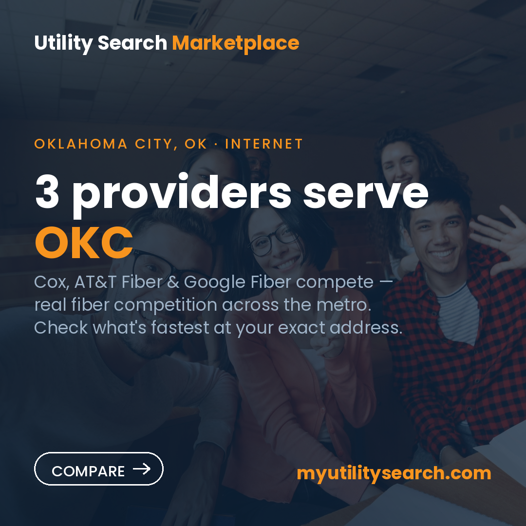 internet providers Oklahoma City — Cox, AT&T Fiber & Google Fiber compared 2026
