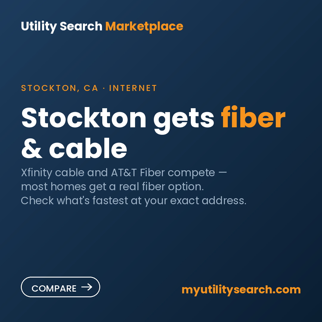 internet providers Stockton — Xfinity & AT&T Fiber compared 2026