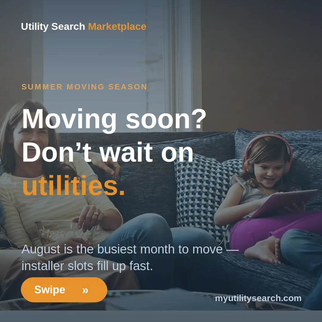 set up utilities when moving — summer 2026 checklist