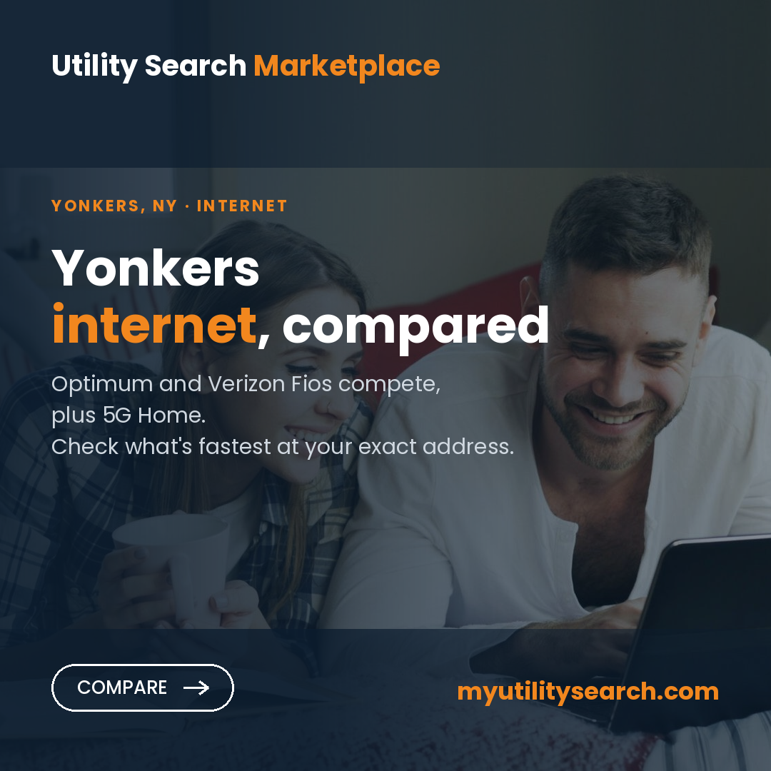Internet providers Yonkers — compare fiber, cable, and 5G plans and prices 2026