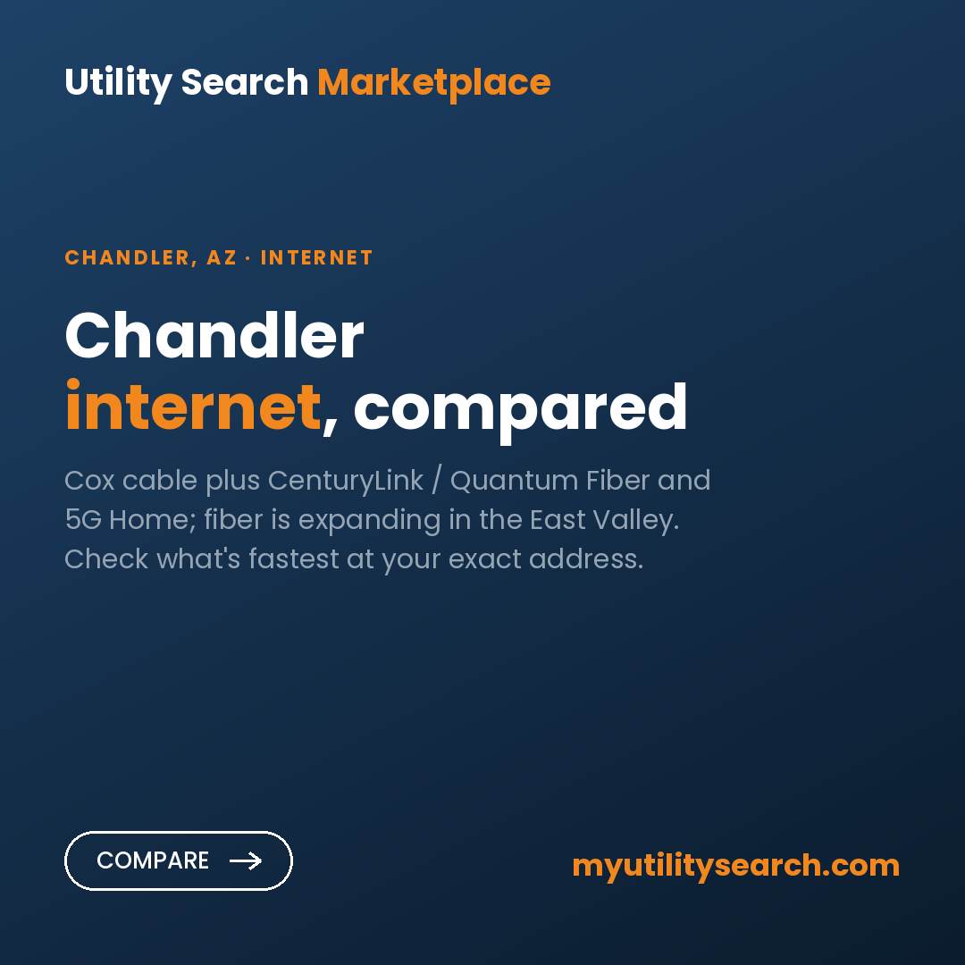 Internet providers Chandler — compare fiber, cable, and 5G plans and prices 2026