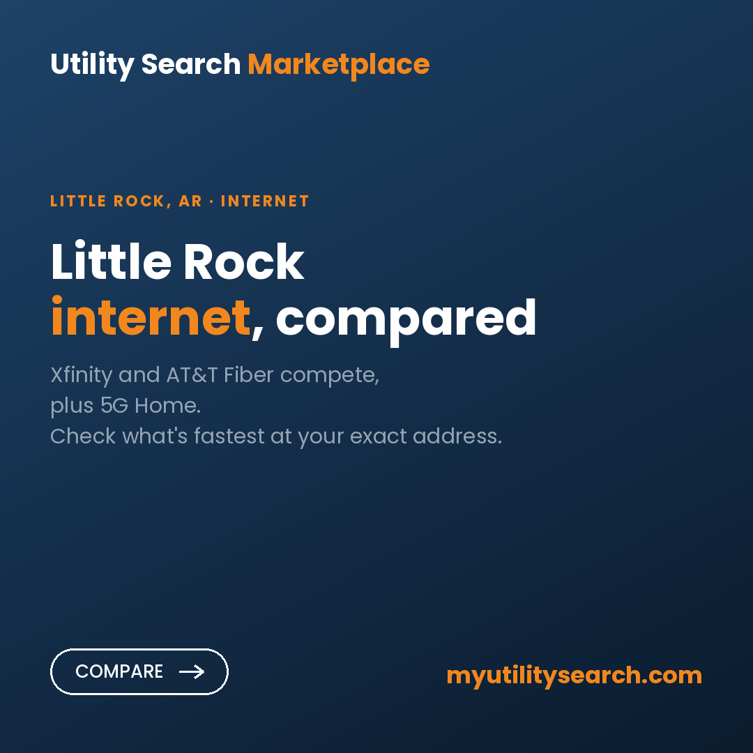 Internet providers Little Rock — compare fiber, cable, and 5G plans and prices 2026