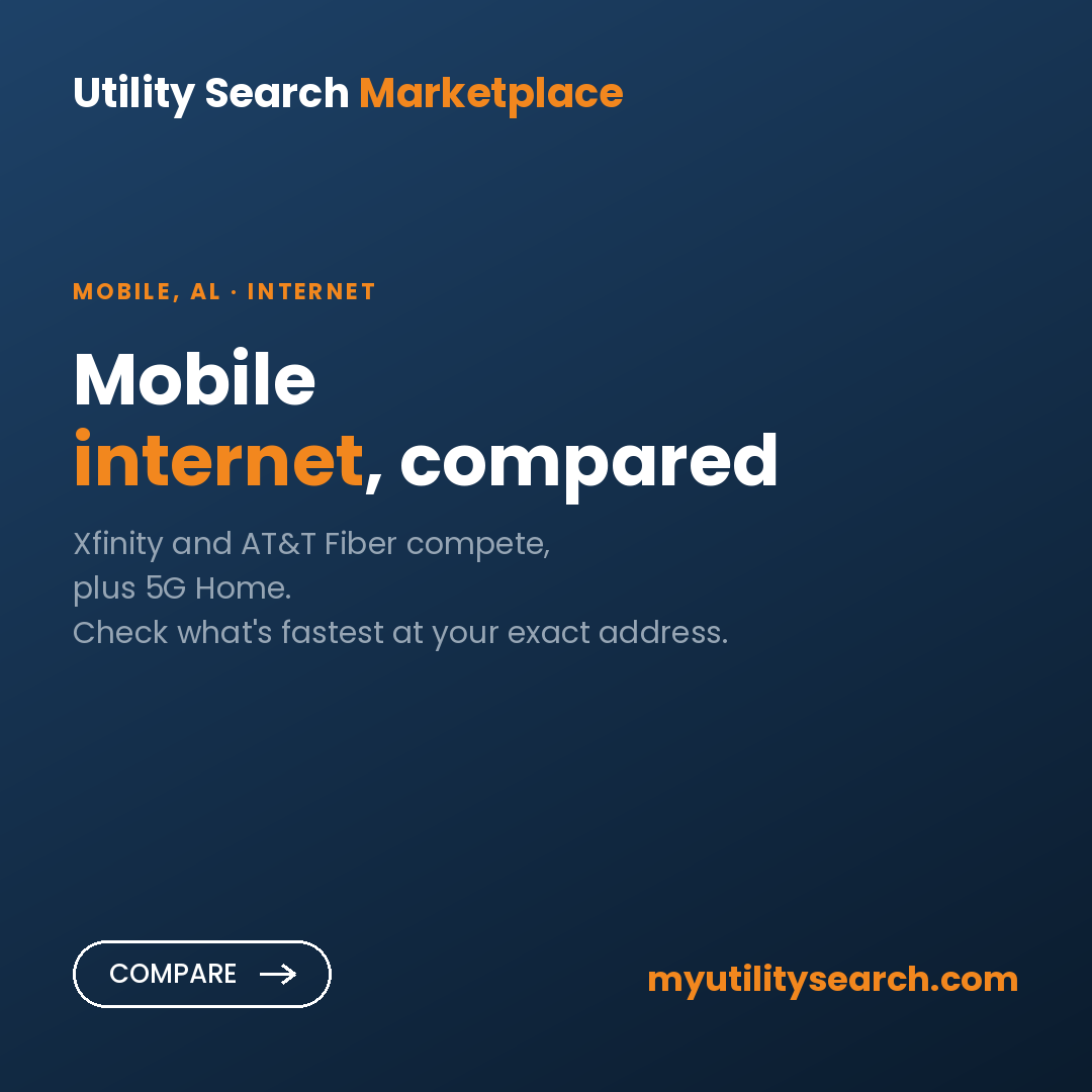Internet providers Mobile — compare fiber, cable, and 5G plans and prices 2026