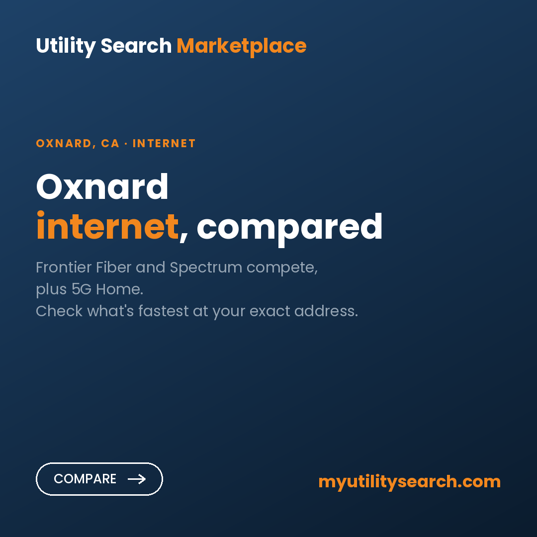 Internet providers Oxnard — compare fiber, cable, and 5G plans and prices 2026