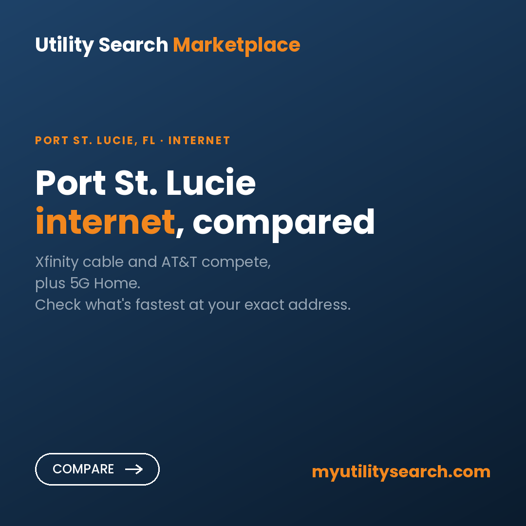Internet providers Port St. Lucie — compare fiber, cable, and 5G plans and prices 2026