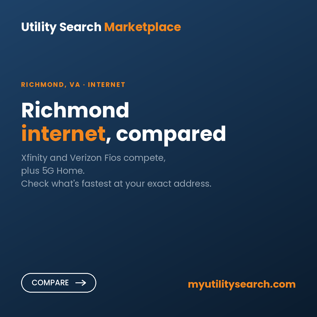 Internet providers Richmond — compare fiber, cable, and 5G plans and prices 2026