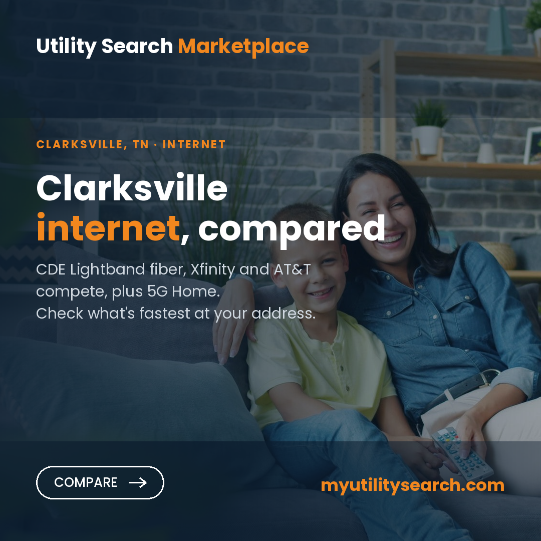 Internet providers Clarksville TN — compare fiber, cable and 5G Home plans, speeds and prices