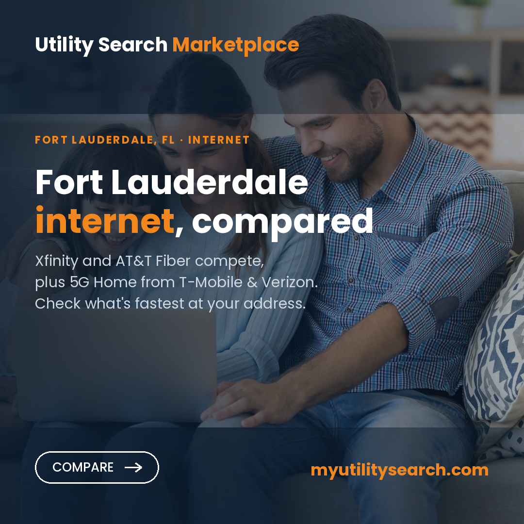 Internet providers Fort Lauderdale — compare fiber, cable and 5G Home plans, speeds and prices