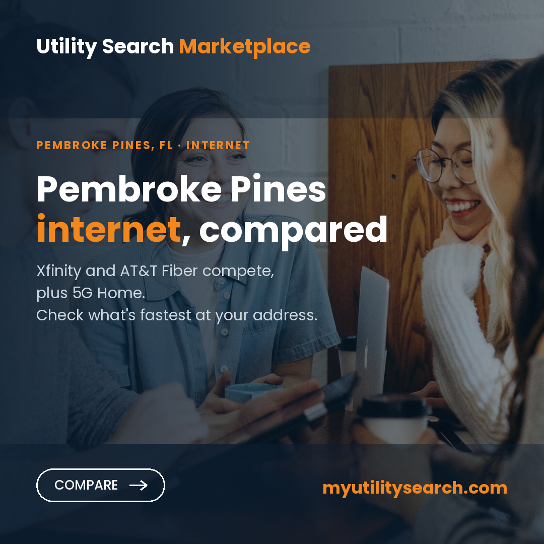 Internet providers Pembroke Pines — compare fiber, cable and 5G Home plans, speeds and prices
