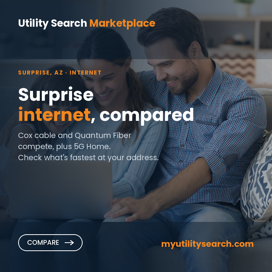 Internet providers Surprise AZ — compare fiber, cable and 5G Home plans, speeds and prices