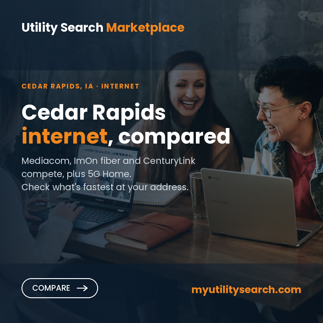Internet providers Cedar Rapids — compare fiber, cable and 5G Home plans, speeds and prices