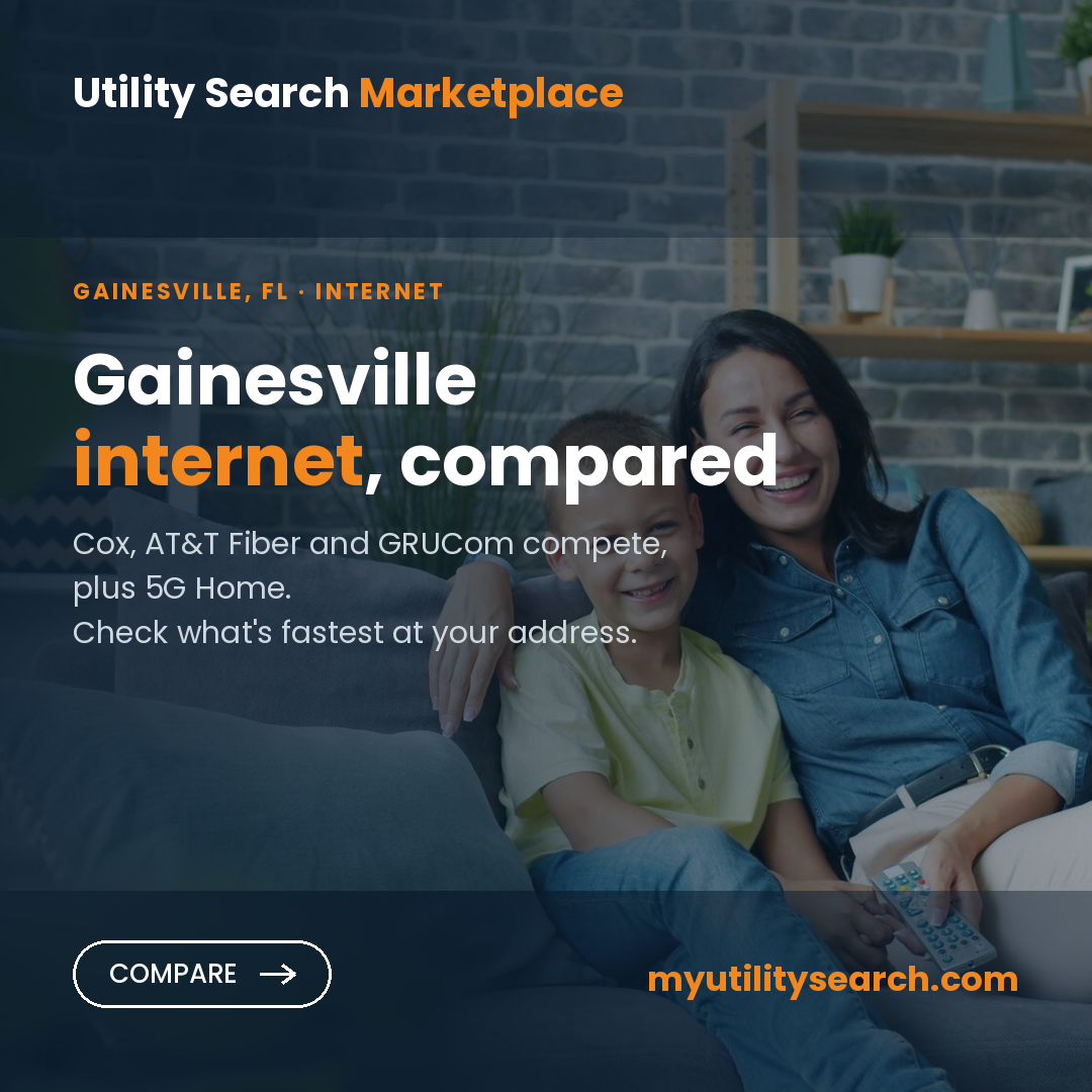 Internet providers Gainesville FL — compare fiber, cable and 5G Home plans, speeds and prices