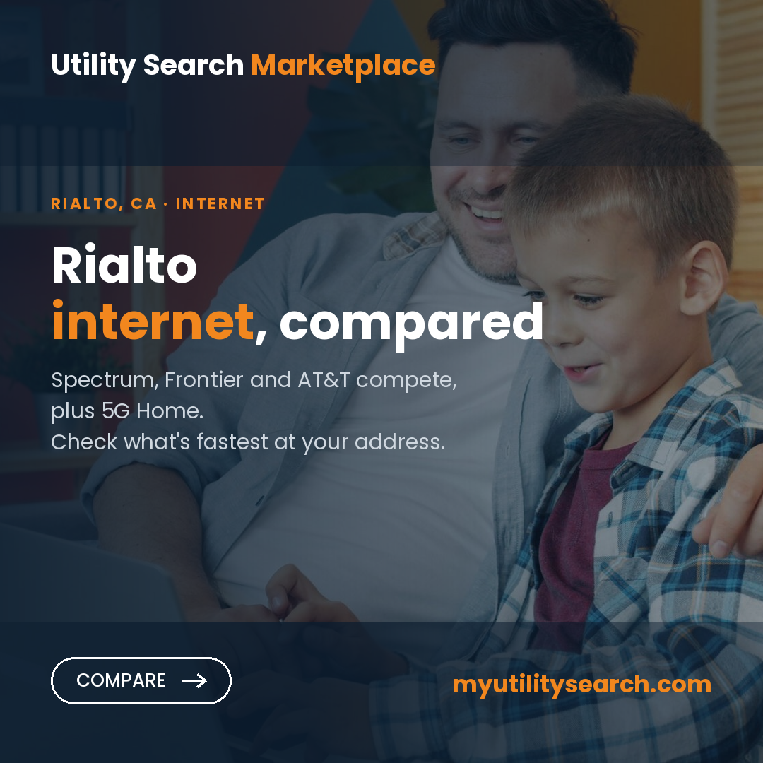 Internet providers Rialto — compare fiber, cable and 5G Home plans, speeds and prices