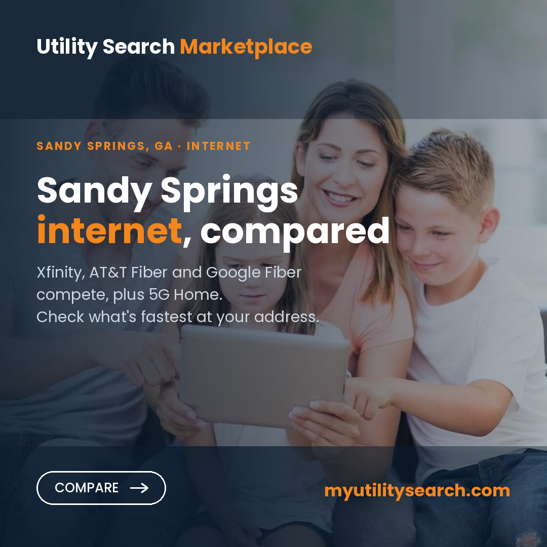 Internet providers Sandy Springs — compare fiber, cable and 5G Home plans, speeds and prices