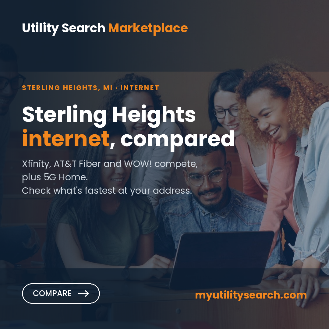 Internet providers Sterling Heights — compare fiber, cable and 5G Home plans, speeds and prices