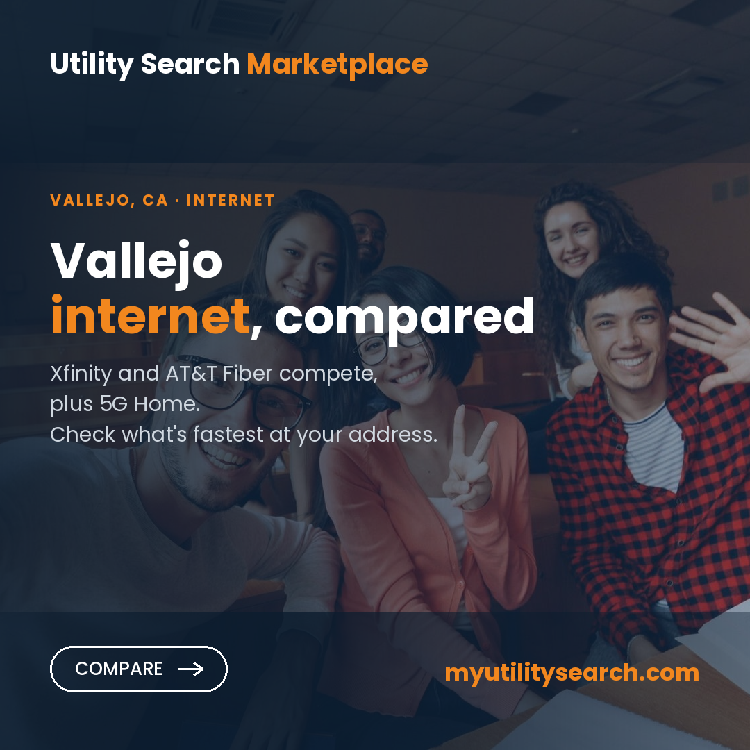 Internet providers Vallejo — compare fiber, cable and 5G Home plans, speeds and prices