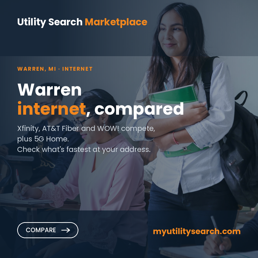 Internet providers Warren MI — compare fiber, cable and 5G Home plans, speeds and prices