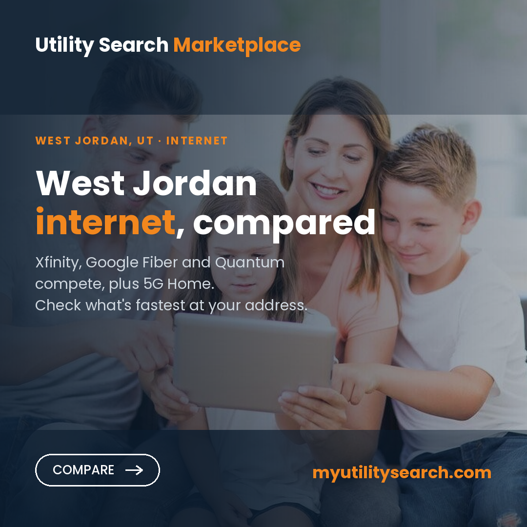 Internet providers West Jordan — compare fiber, cable and 5G Home plans, speeds and prices