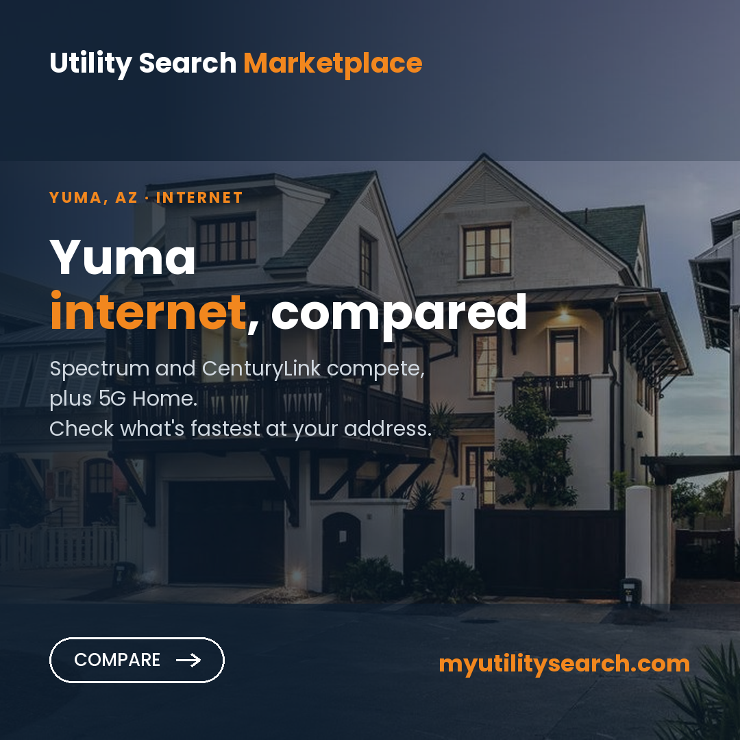 Internet providers Yuma — compare fiber, cable and 5G Home plans, speeds and prices