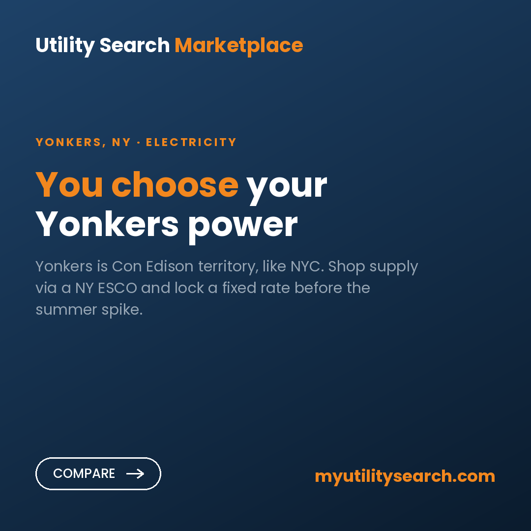Yonkers electricity rates 2026 — Con Edison supply rate vs ESCO comparison