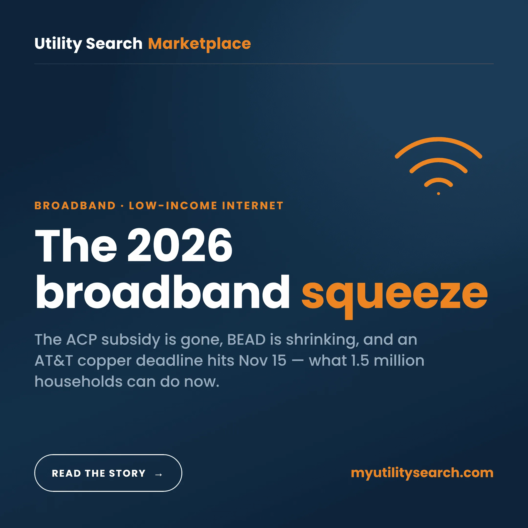 The 2026 broadband squeeze — low-income internet under pressure from the BEAD clawback, ended ACP subsidy, and AT&T copper deadline