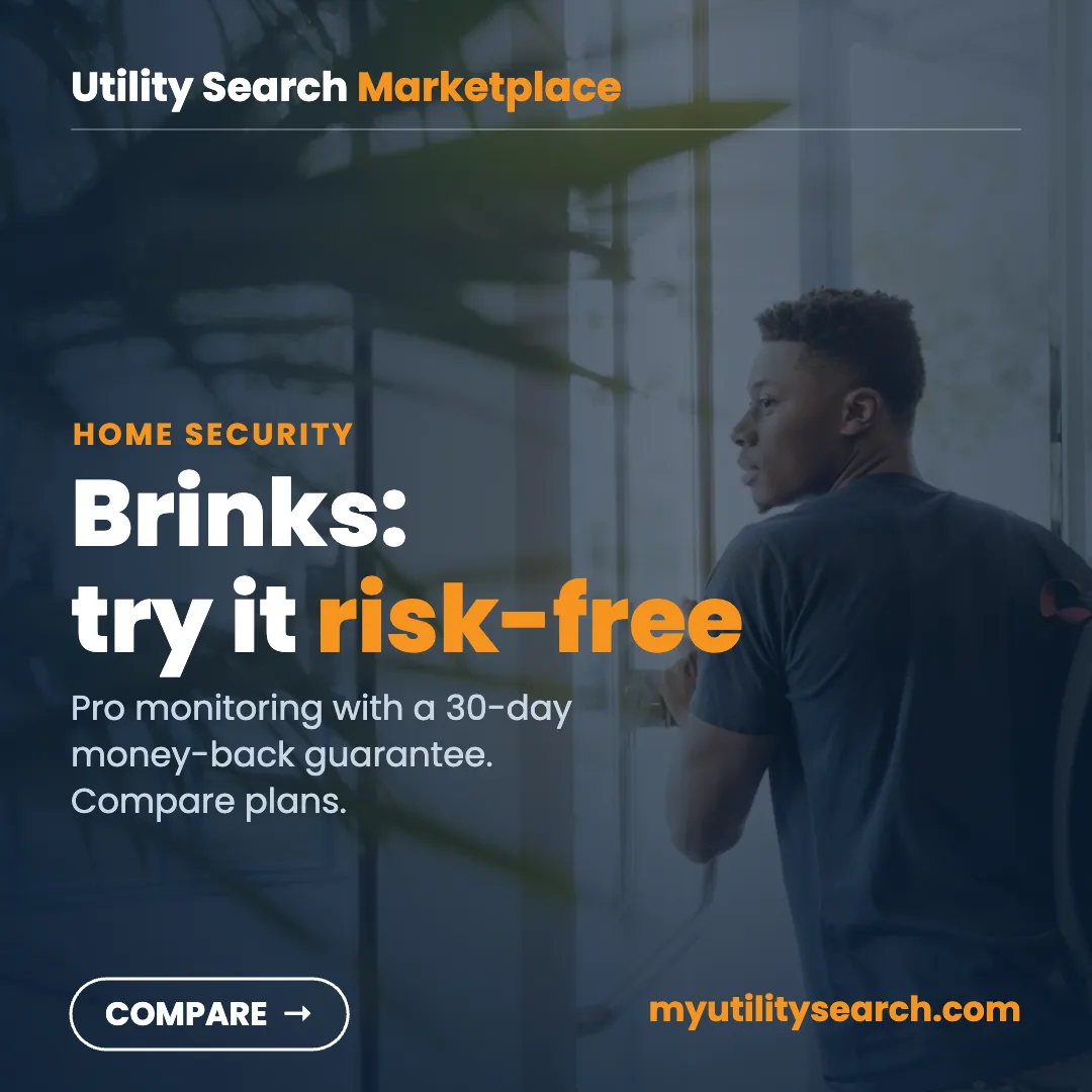 Brinks Home security review — professional monitoring plans and pricing compared at myutilitysearch.com