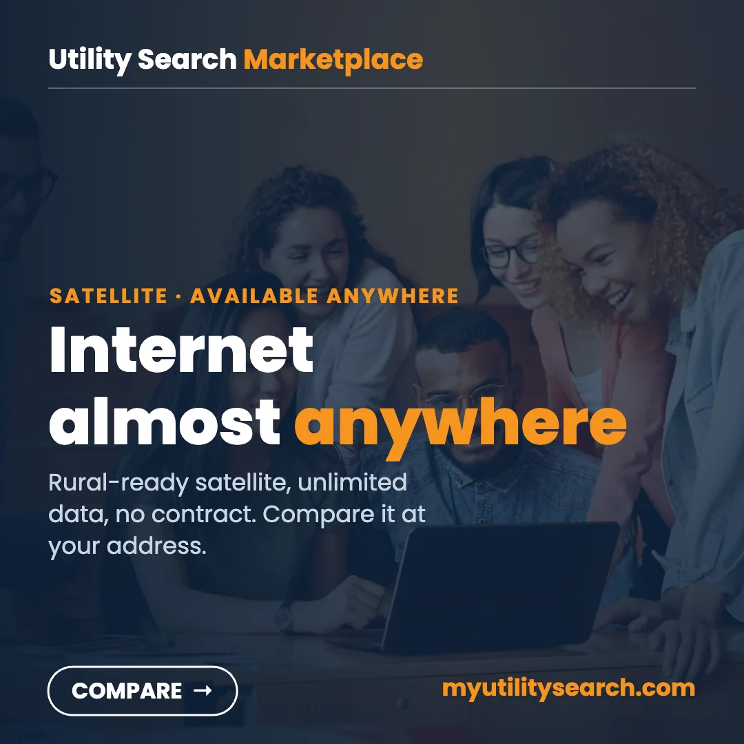 Starlink satellite internet available almost anywhere — compare at myutilitysearch.com