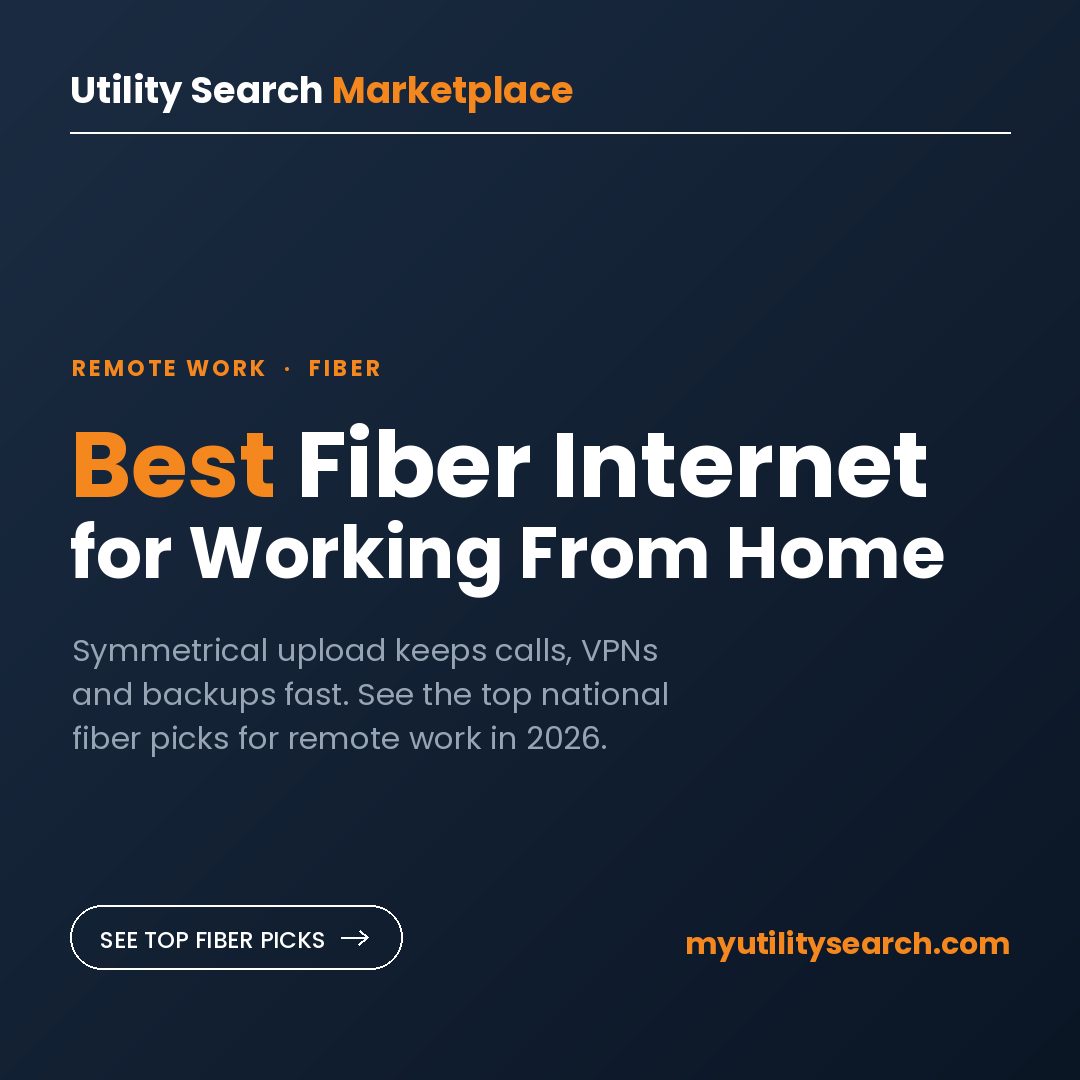 Best fiber internet for working from home card: symmetrical upload for remote work