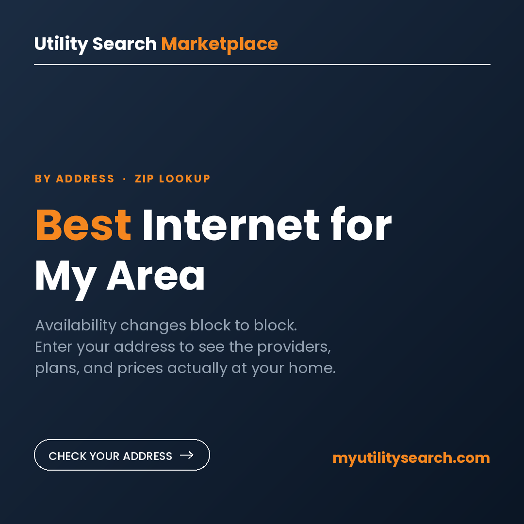 Best internet for my area card: availability changes by address, check your exact home