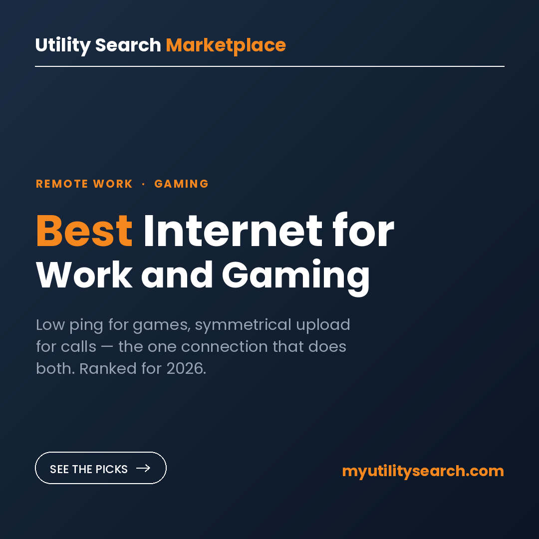 Best internet for remote work and gaming card: low-latency fiber for games and calls